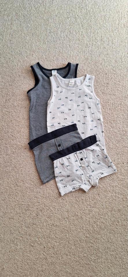 Unterhemden boxershorts Set traktor Streifen 98 104 in Kempten