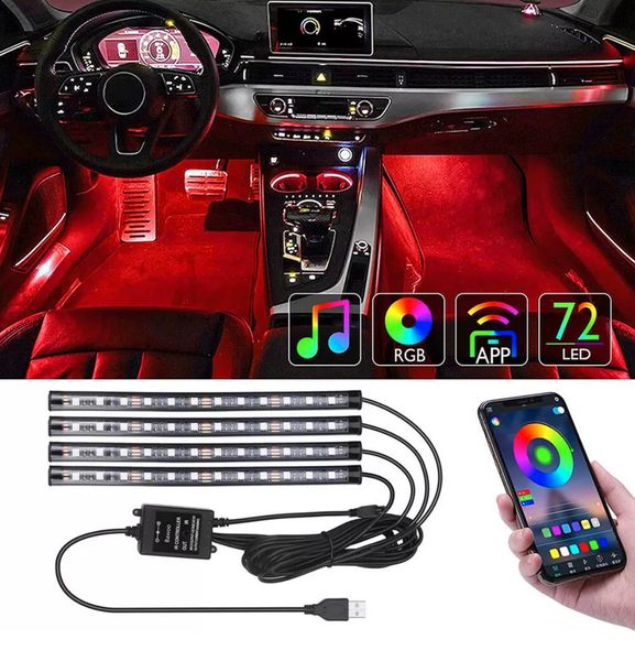 RGB LED Innenraumbeleuchtung Auto KFZ Ambiente Fußraumbeleuchtung