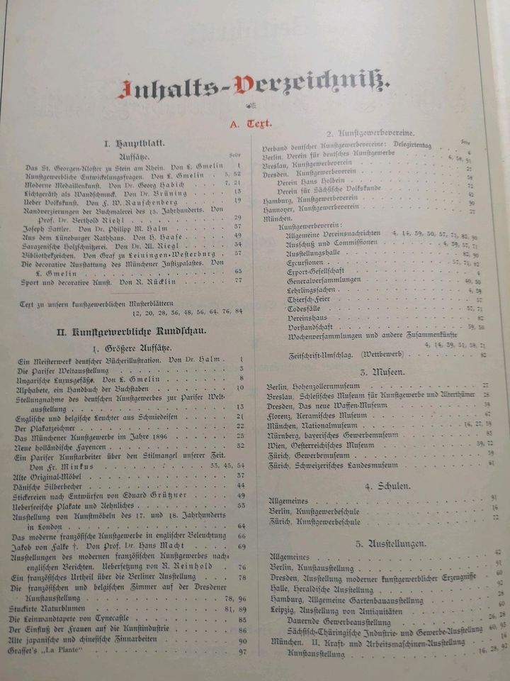 Antiquarisch: Zeitschrift Bayerischer Kunstgewerbe-Verein 1897 in Hamburg