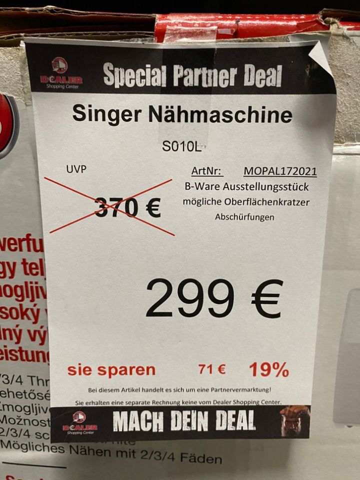 Singer Nähmaschine / Nähen / Nähwerkzeug statt 370€ in Zeitz