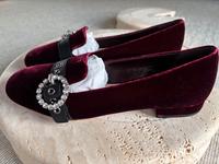 Miu Miu, Mary Jane, Ballerinas, Loafer, Samt, Strass, Luxus, 40 Horn-Lehe - Lehesterdeich Vorschau