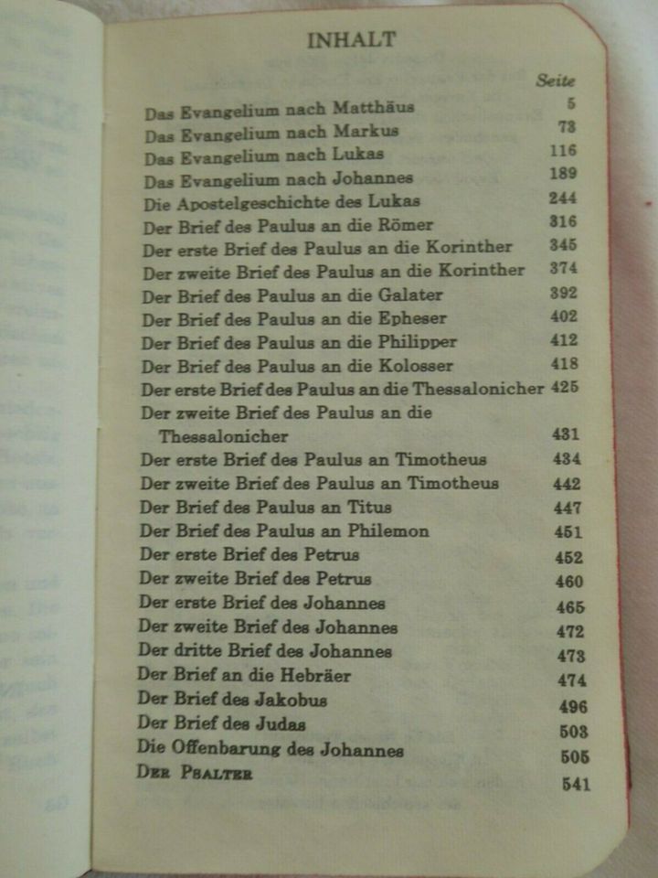 Miniausgabe Neues Testament und Psalmen von 1956 in Leipzig