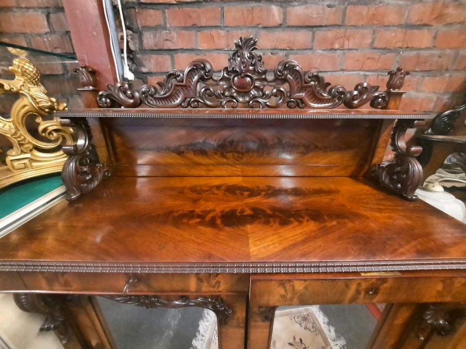 Antik Louis philippe Mahagoni Kommode Anrichte Sideboard Alt Mass in Groß-Gerau