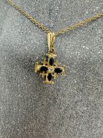 Anhänger Jerusalem Kreuz Echtgold 14K 585 brilliant Onyx schwarz Hessen - Rodgau Vorschau