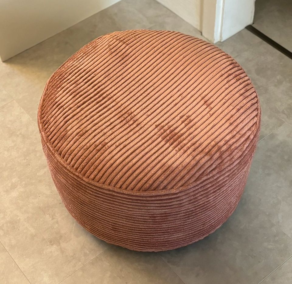 Sitzkissen Breitcord altrosa ~ Pouf ~ Hocker Cord in Duisburg