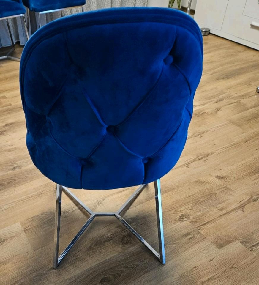 Esszimmer 6 Stühlen in blau in Wiesbaden