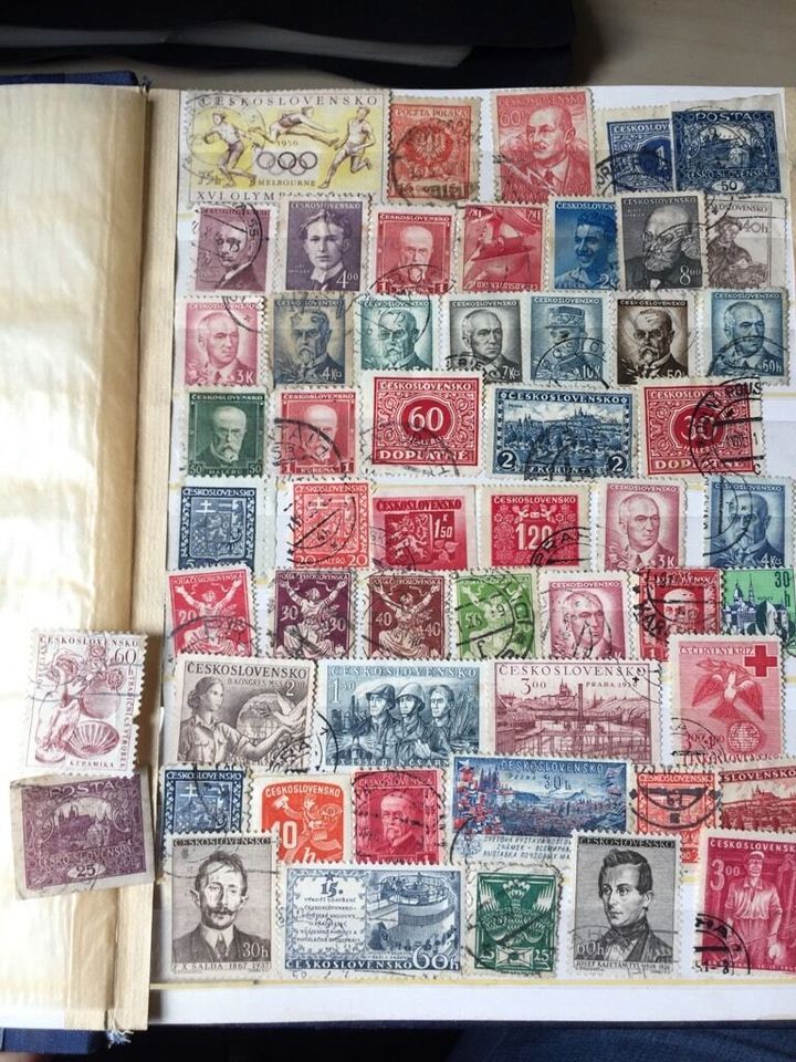 Briefmarken, Ceskoslovensko in Haselbachtal