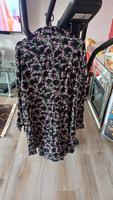 Longbluse/Bluse Gr. 48 schwarz m. rosa Blumen v. Janina *NEU* Niedersachsen - Vechelde Vorschau