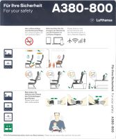 LUFTHANSA Airbus A380-800 Safety Card Rheinland-Pfalz - Schweich Vorschau