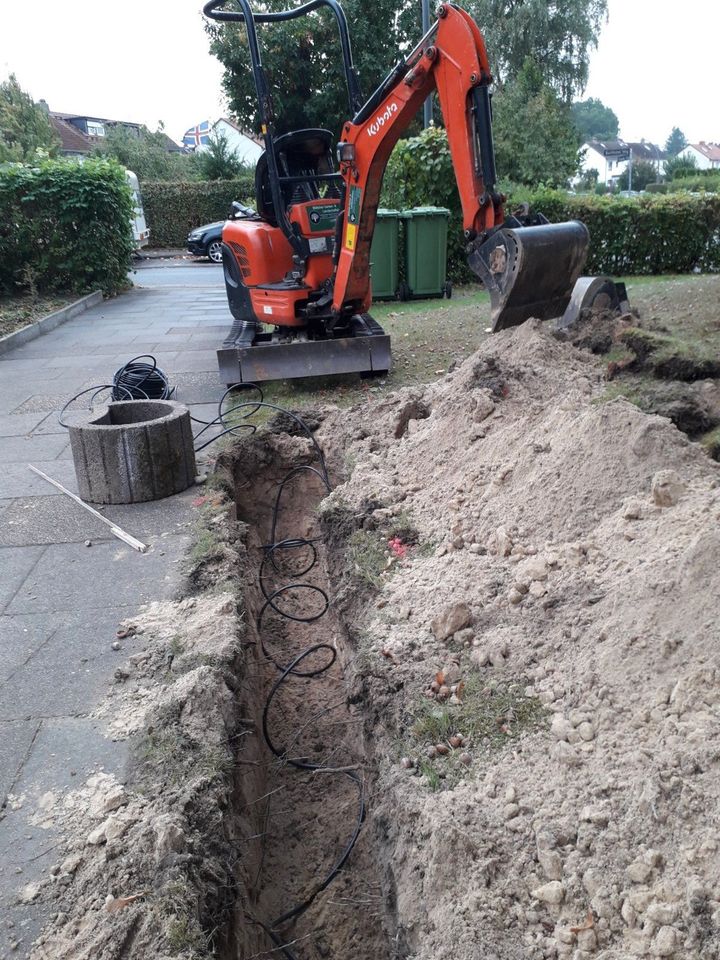 Garten- und Landschaftsbau Minibagger Gartenpflege Heckenschnitt in Hamburg