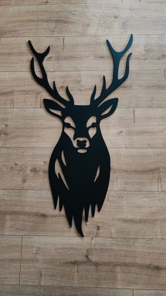 Hirsch/ Wandbild/ Deko/ Schild/ Deer/ Metall/ Jäger in Mötzing