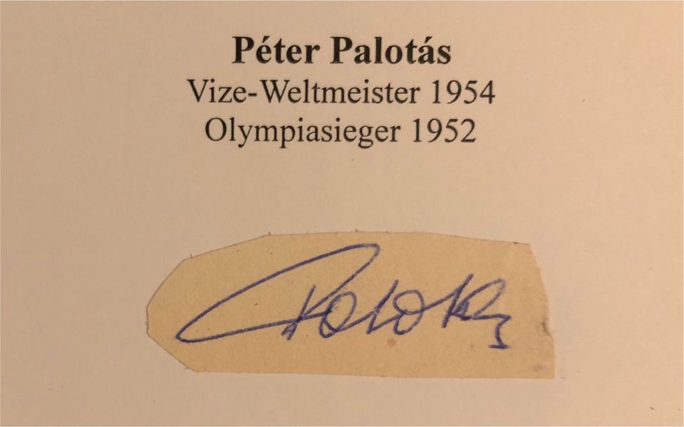 Peter Palotas (†1967) Original Autogramm Ungarn WM 1954 in Essen