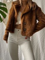 Cropped Faux Fur Teddy Jacket S Kunstfell Jacke Boho mob wife Baden-Württemberg - Durmersheim Vorschau