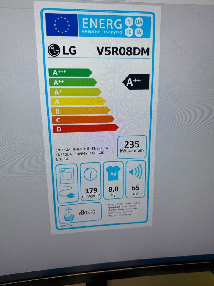 LG V5R08DM Wärmepumpentrockner 8kg A++ Allergy Care Knitterschutz in  Niedersachsen - Hameln | Waschmaschine & Trockner gebraucht kaufen | eBay  Kleinanzeigen ist jetzt Kleinanzeigen