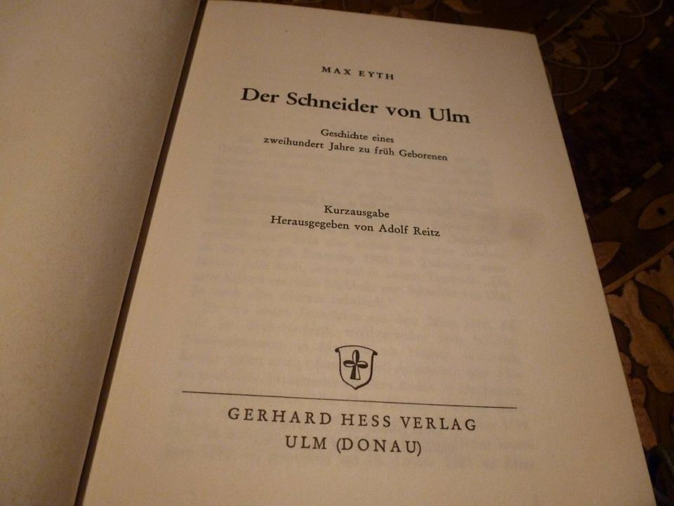 Bücher 2x Max Eyth: Im Strom unserer Zeit / Der Schneider von Ulm in Olching