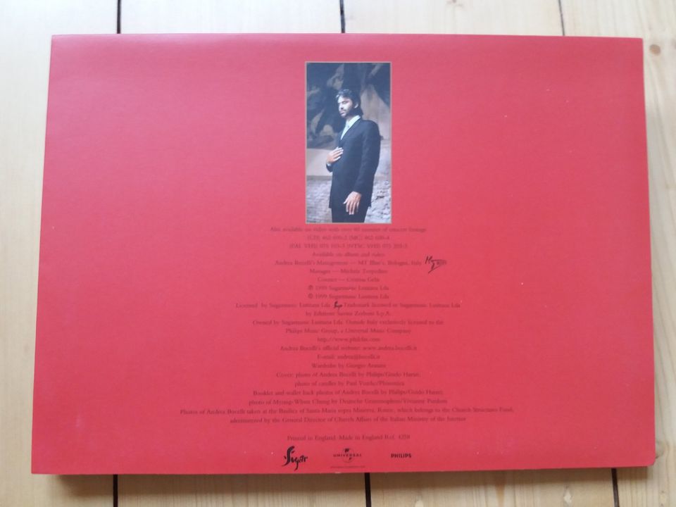 Andrea Bocelli "Sacred Arias" Geschenk-Set CD/VHS-Video/Heft, rar in Braunschweig