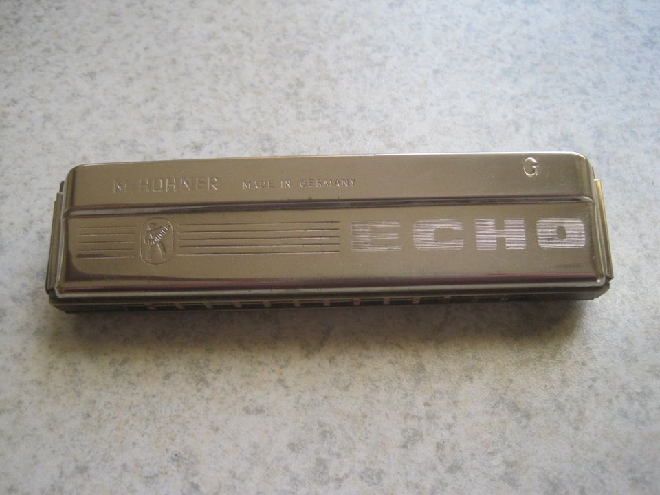 Mundharmonika M.HOHNER ECHO ,,G´´ Made in Germany, Antik in Vienenburg