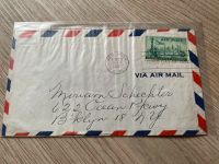US Airmail 15ct Marke First day of issue 1947 New York Brief Dresden - Trachau Vorschau