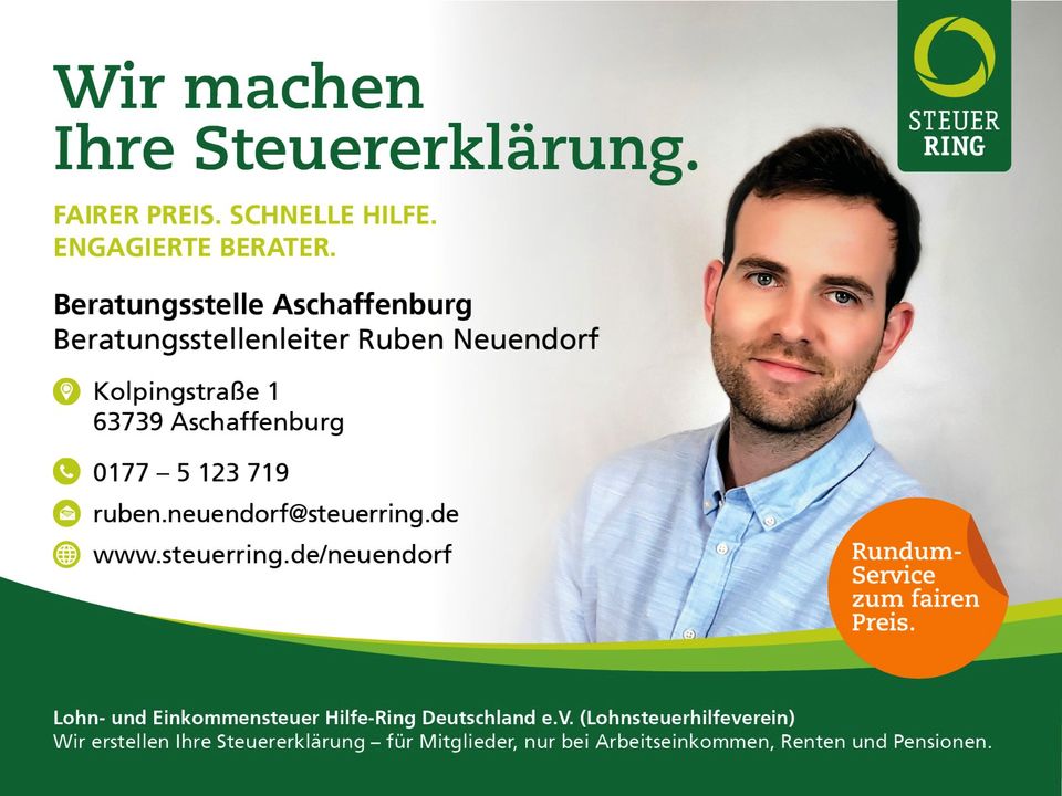 Steuerberatung im Lohnsteuerhilfeverein! in Aschaffenburg