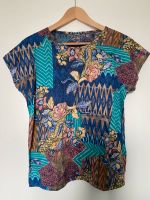 True Vintage Shirt überschnittene Ärmel blau bunt Print 80er Hannover - Mitte Vorschau