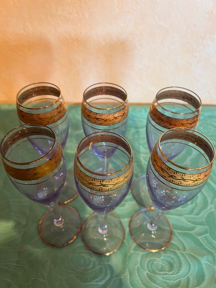 6 Sekt Gläser aus Nachlass in Naunheim Maifeld