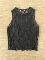 Schwarzes Spitzen-Top von Bershka München - Moosach Vorschau