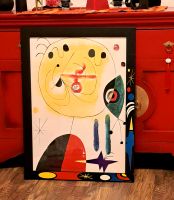 Miro Bild mit bemalten Holzrahmen 50x70 cm  Top Zustand Nordrhein-Westfalen - Nachrodt-Wiblingwerde Vorschau