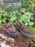Damenschuhe, Gr. 41, braunes Leder Saarland - Homburg Vorschau