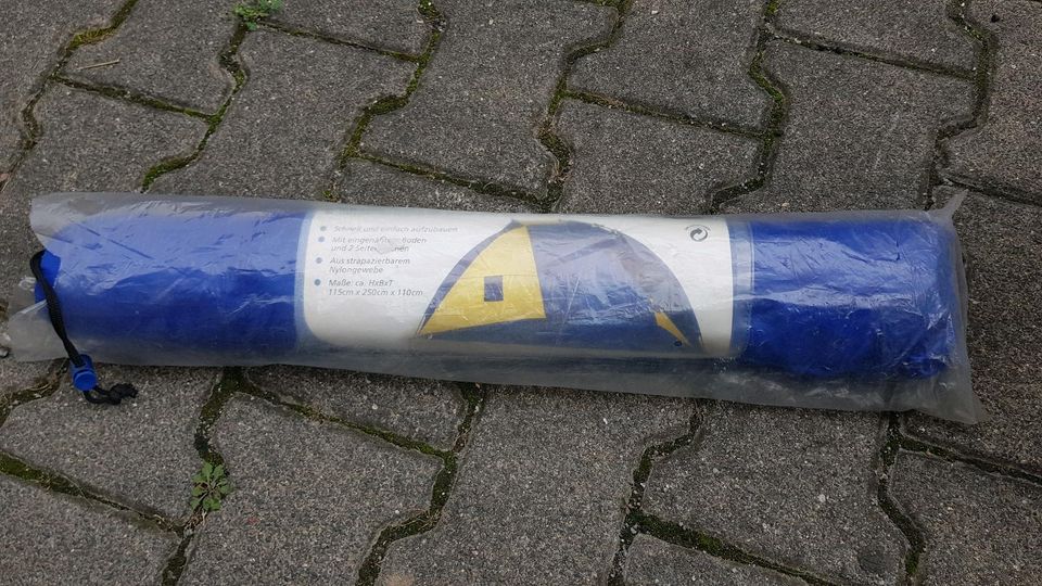 Strandmuschel Strandzelt blau/gelb Neu und originalverpackt in Ludwigshafen