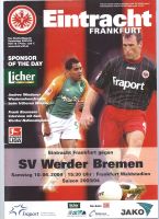 Unsere Eintracht Frankfurt - Werder Bremen  2003/04 Heft 15 Hessen - Herborn Vorschau