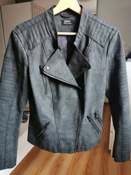 ONLY Lederjacke Damen (Kunst) grau kurze Jacke in Rheinland-Pfalz - Bad  Kreuznach | eBay Kleinanzeigen ist jetzt Kleinanzeigen