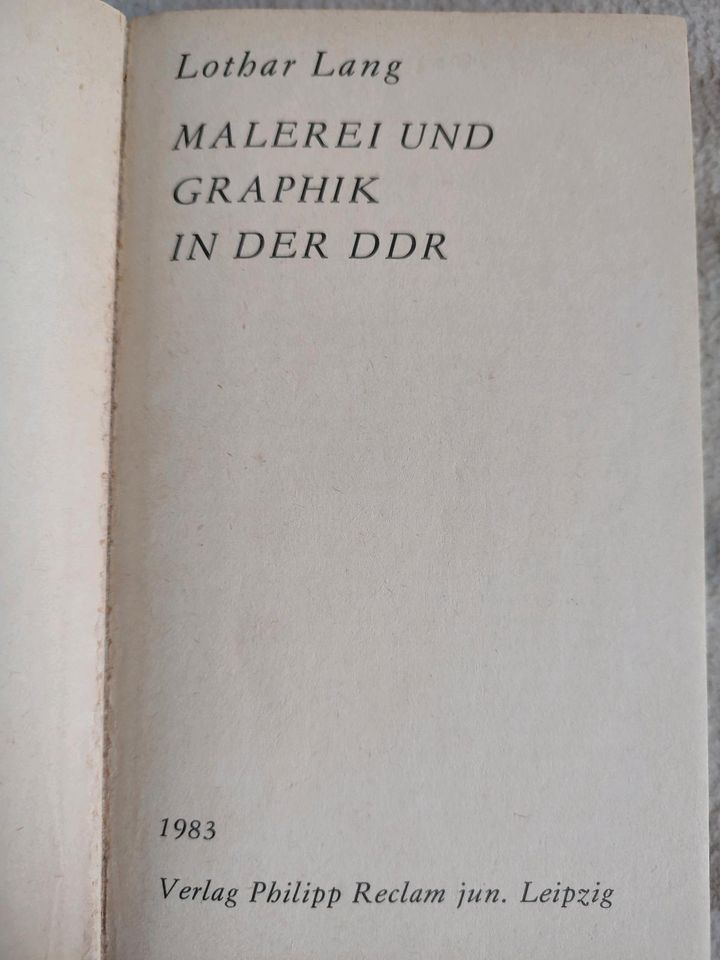 Buch Malerei und Graphik in der DDR Lothar Lang Reclam in Dresden