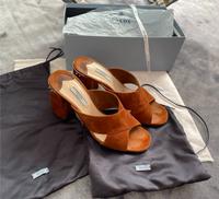 Prada Mules Pantolette Sandale Wildleder cognac Gr. 39,5 Lindenthal - Köln Sülz Vorschau