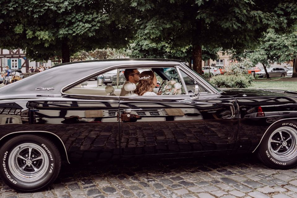 Hochzeitsauto, Eventauto, Dodge Charger 68, V8, Oldtimer, 1968 in Grünberg