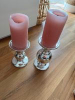 Deko Kerzenständer Silber mit rosa Kerzen Nordrhein-Westfalen - Rheda-Wiedenbrück Vorschau