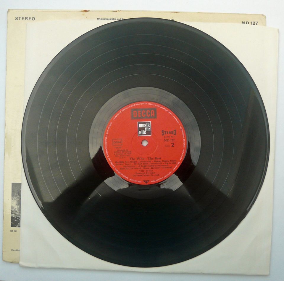 The Who - The Beat (My Generation) Vinyl LP Decca 1967 Dt. Press in Waldbronn