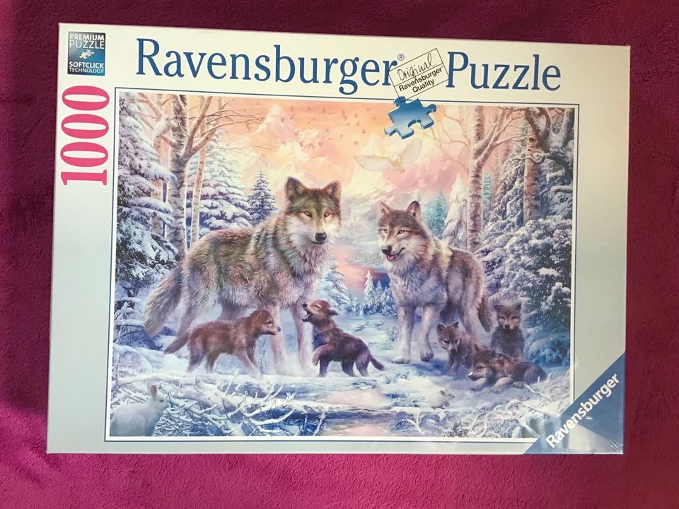 Puzzle 1000 Teile „Wölfe“ v. Ravensburger OVP in Zaisenhausen