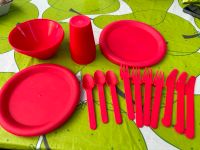 Kinder Picknick Set - Plastikgeschirr - Rot - 26 teilig Berlin - Steglitz Vorschau