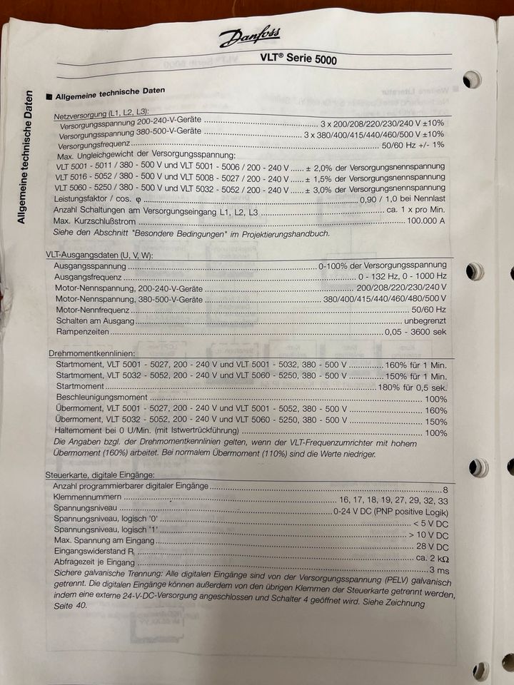 Frequenzumrichter FU Danfoss VLT5000 Modell VLT5004 4,3kVA in Adenbüttel