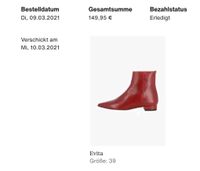 Evita - Stiefelette, rot – Gr. 39 Mecklenburg-Vorpommern - Wismar Vorschau