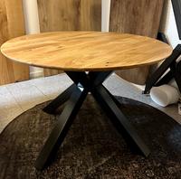 Esstisch Rund 120 cm Eiche Schweizer Kante Runder Massivholz Tisch massiver Rundtisch V-Kante NEU mit Spider Gestell Eichenholz Holz Echtholz Holztisch Büro Besprechnugstisch Meeting Möbel Nordrhein-Westfalen - Viersen Vorschau
