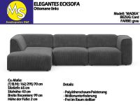 Sofa Couch Wohnlandschaft L Form Moderne Eckcouch Cord grau Nordrhein-Westfalen - Mettingen Vorschau