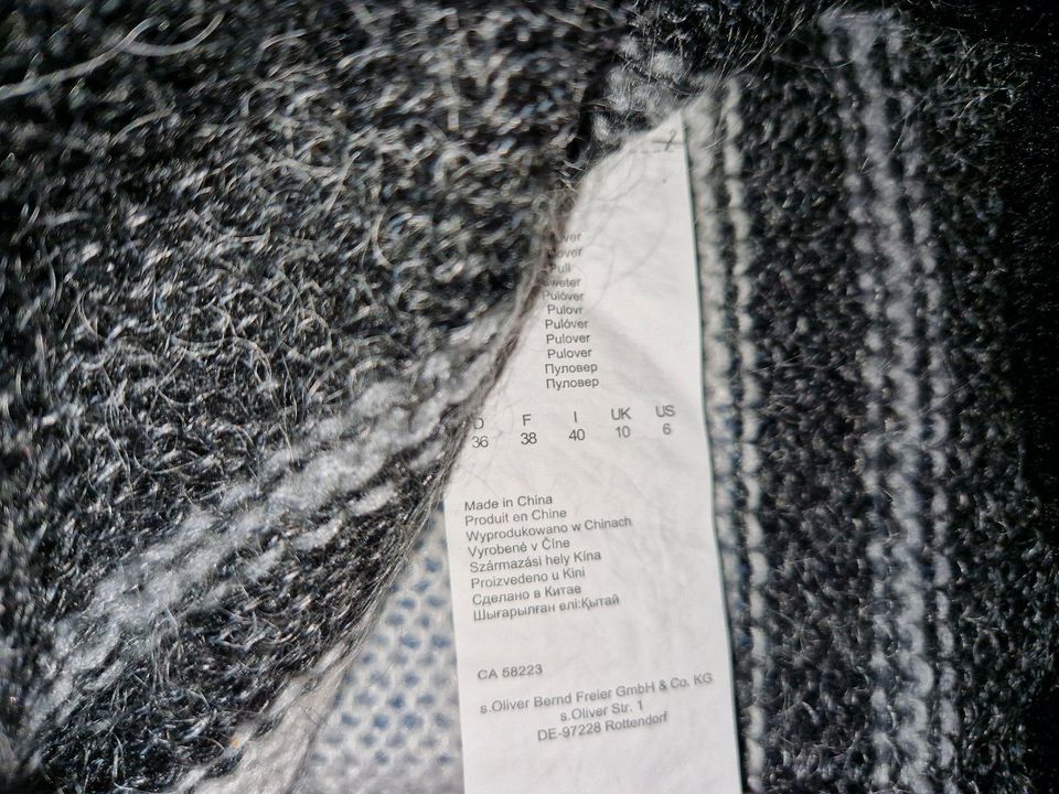 Dünner Strickpullover lang Größe 36 von s.oliver in Illingen