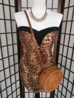 Vintage Tally Weijl Partykleid in Animalprint braun/schwarz Gr. L Stuttgart - Stuttgart-Nord Vorschau