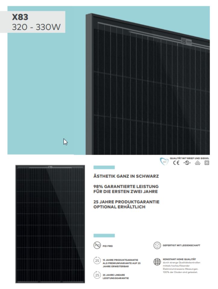 Balkonkraftwerk 666 Wp, DEYE SUN-M80G4-EU-Q0 + 2x Aleo X83 in Aalen