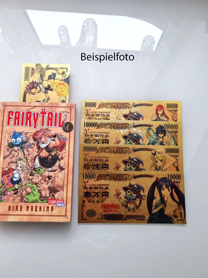 Fairy Tail 5x Anime Karte Goldoptik Scheine Manga Lesezeichen in Nürnberg (Mittelfr)