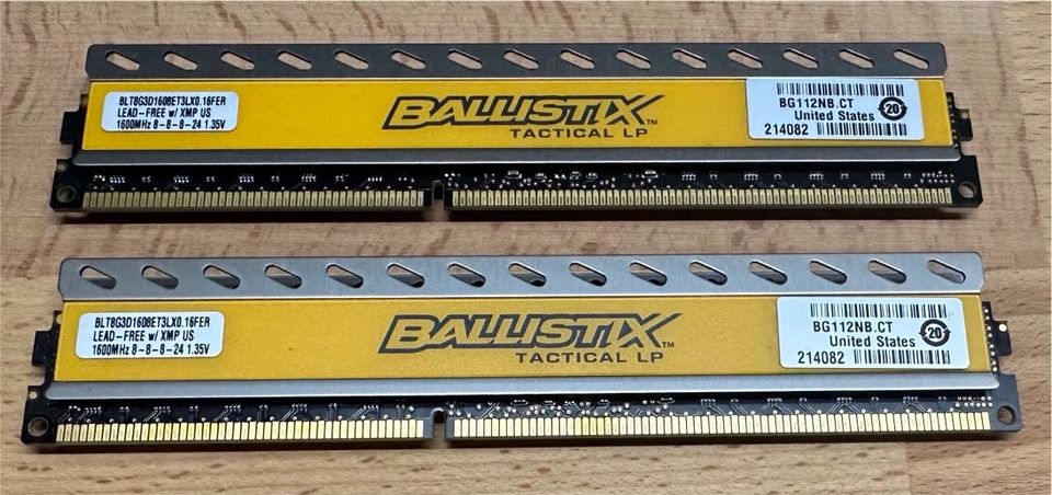 Crucial Ballistix 16 GB DDR3 RAM in Nentershausen (Westerwald)