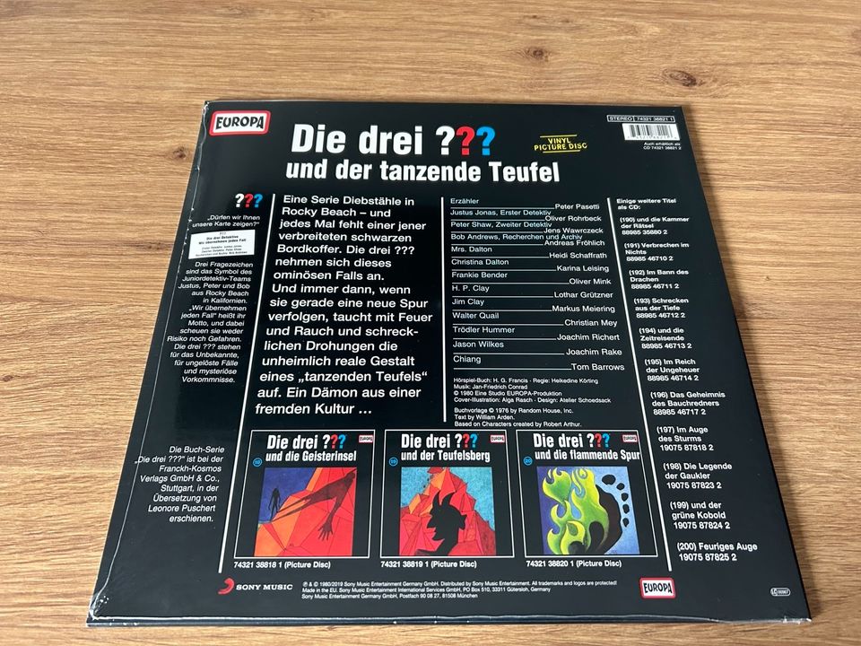 Die drei Fragezeichen und der tanzende Teufel Picture Vinyl OVP in Simmerath