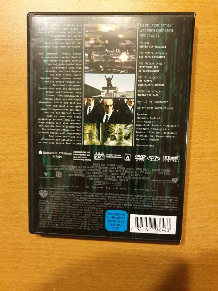 Matrix Reloaded, 2-Disc Dvd, in Esens