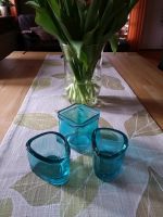 3 er Set Glas Teelicht Halter blau Niedersachsen - Edemissen Vorschau